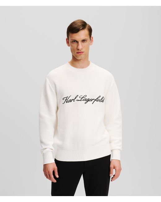 Karl Lagerfeld White Hotel Karl Sweater for men