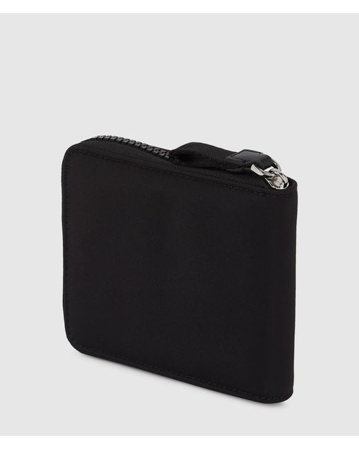 KL Jeans Black Nylon Logo Wallet for men