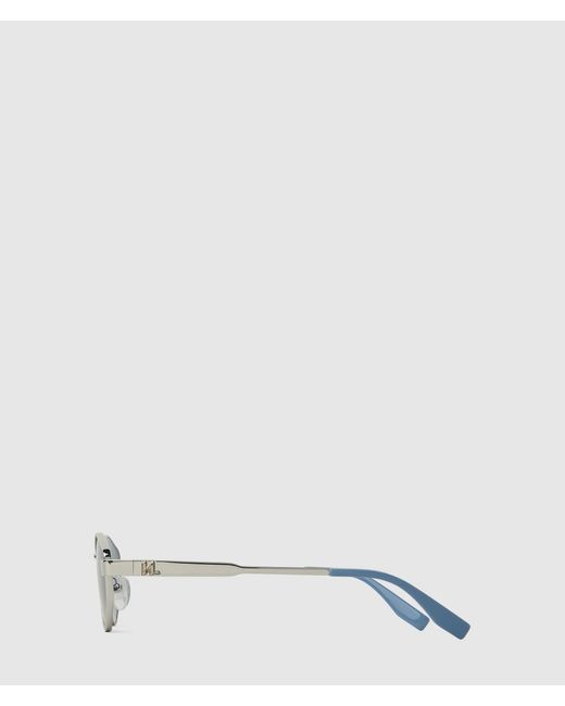 Karl Lagerfeld Blue Monogram Geometric Sunglasses