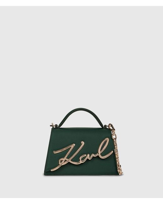 Karl Lagerfeld Green K/Signature Small Crossbody Bag