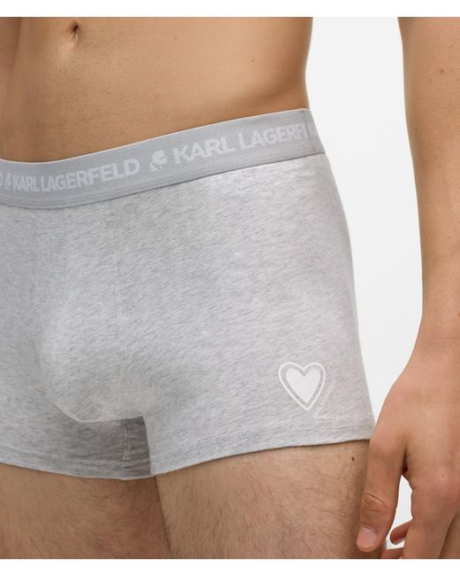 Karl Lagerfeld Multicolor Hearts Trunks – 3-Pack, Multicoloured for men