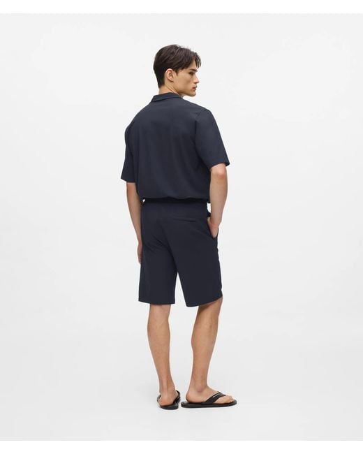 Karl Lagerfeld Blue Monogram Shorts for men
