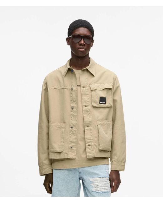 KL Jeans Natural Canvas Utility Jacket for men