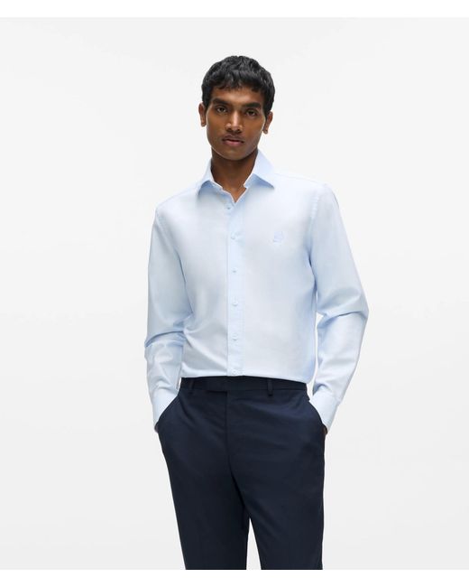 Karl Lagerfeld White Tonal Kameo Shirt for men