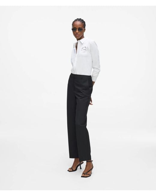 Karl Lagerfeld White Rue St-Guillaume Jersey Shirt
