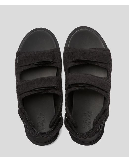 Karl Lagerfeld Black Salon Tred Quilted Sandals