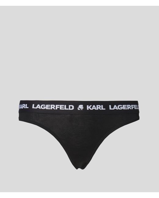 Tanga Logo, Femme, Taille Karl Lagerfeld en coloris Black