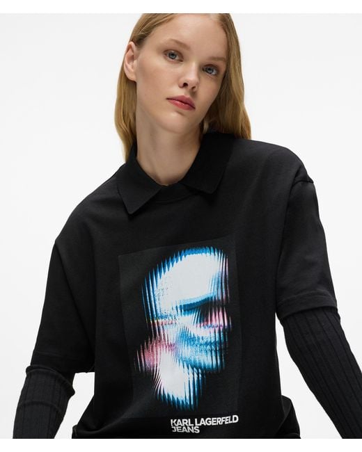 KL Jeans Black Digitized Karl T-Shirt