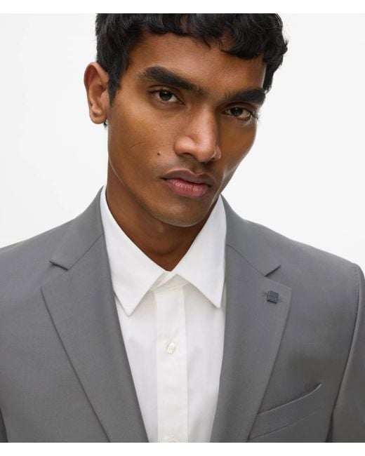 Karl Lagerfeld Black Wool-Blend Blazer for men