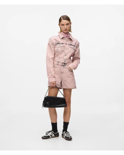 KL Jeans Pink Lace Tie Denim Jacket