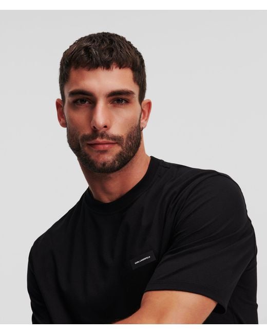 Karl Lagerfeld Black Logo Loungewear T-Shirt for men