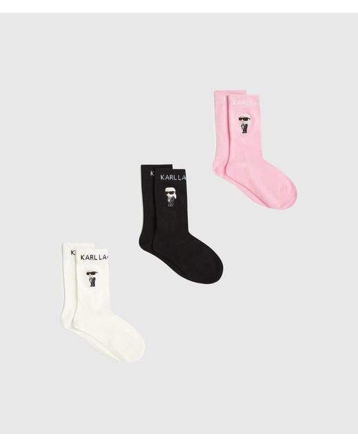 Karl Lagerfeld Multicolor Ikon Socks – 3-Pack