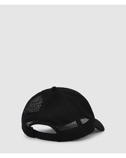 KL Jeans Black Monogram Trucker Cap for men
