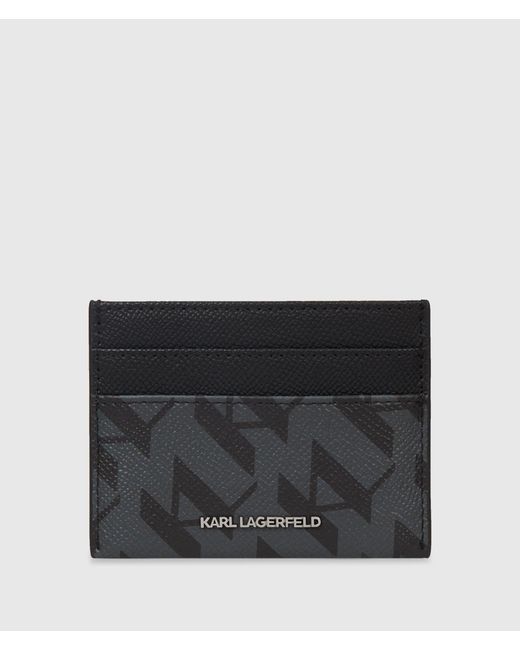 Karl Lagerfeld Black Ikon Monogram Cardholder for men