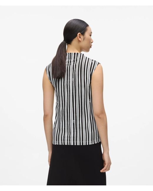 Karl Lagerfeld White Striped Tank Top, Multicoloured