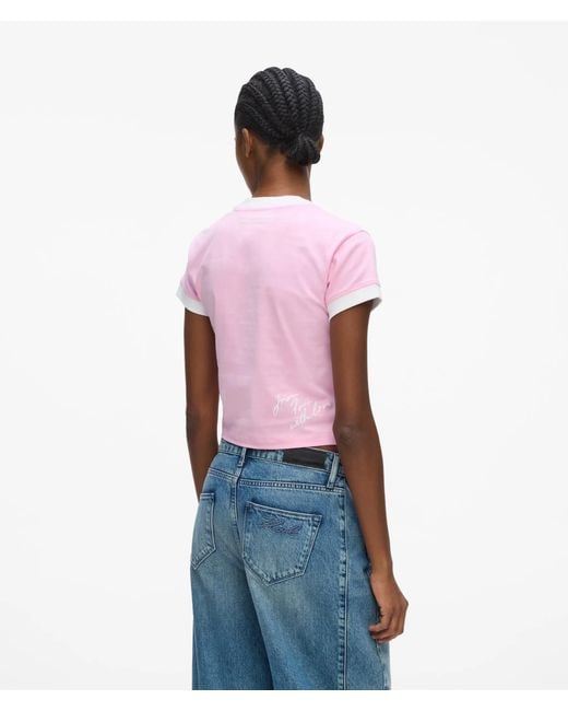 Karl Lagerfeld Red Bonjour Babe T-Shirt
