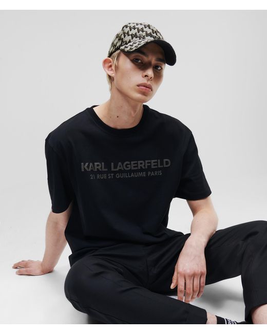 T-shirt En Simili-cuir Avec Logo Karl Karl Lagerfeld pour homme en coloris  Noir | Lyst