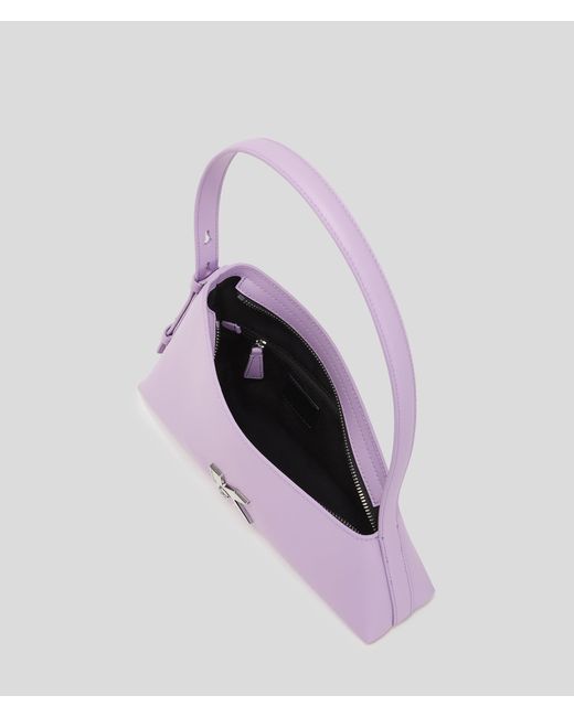 Karl Lagerfeld Purple Geo Schultertasche Aus Leder, Frau, Größe
