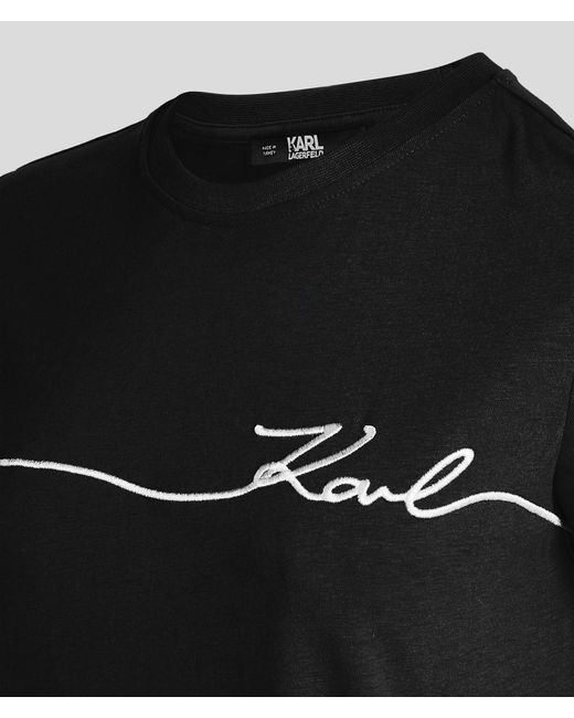 T-shirt Karl Signature Karl Lagerfeld en coloris Black
