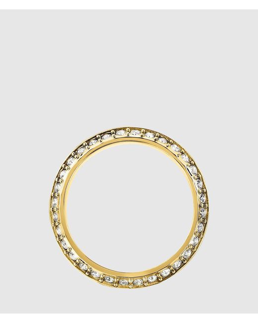 Karl Lagerfeld Metallic Crystal Ring