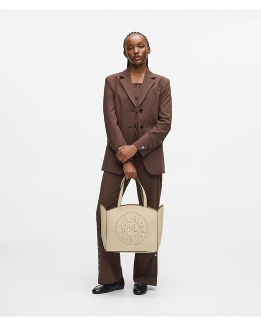 Karl Lagerfeld Natural K/Circle Medium Tote Bag
