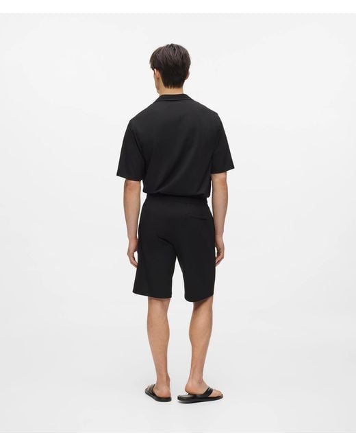 Karl Lagerfeld Black Monogram Shorts for men