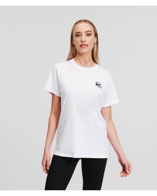 Karl Lagerfeld White K/ikonik Patch T-shirt