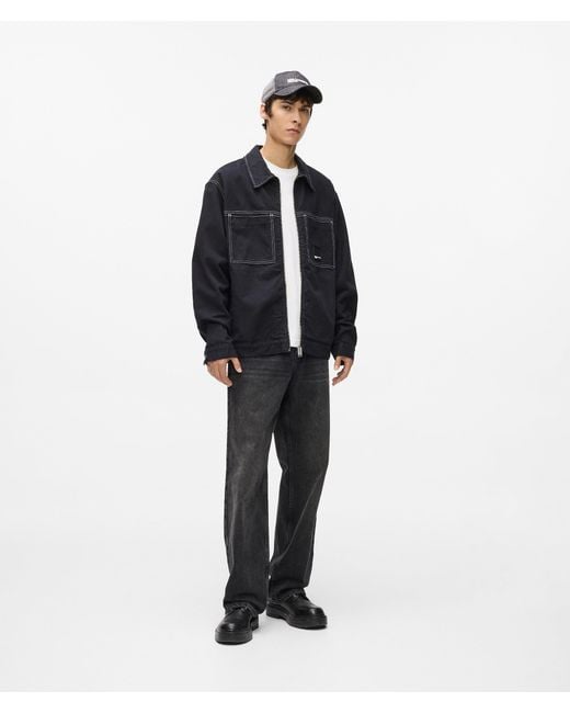 KL Jeans Blue Contrast Stitch Jacket for men