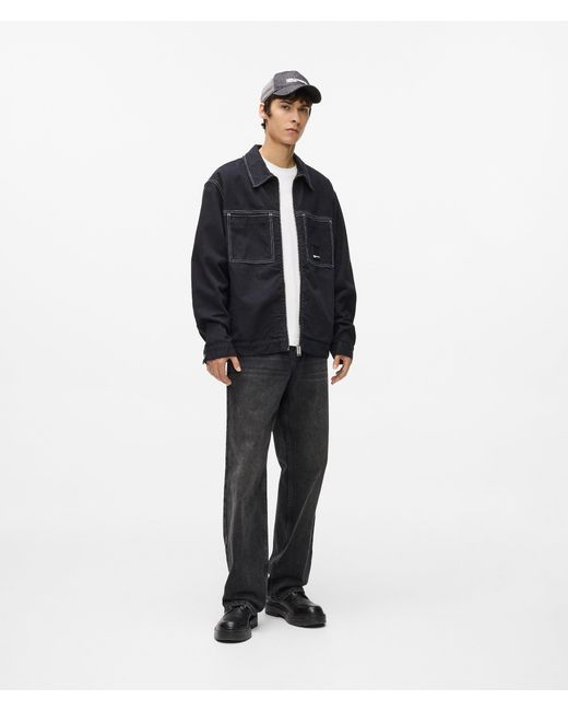 KL Jeans Blue Contrast Stitch Jacket for men