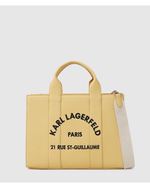Karl Lagerfeld Metallic Rue St-Guillaume Medium Tote Bag
