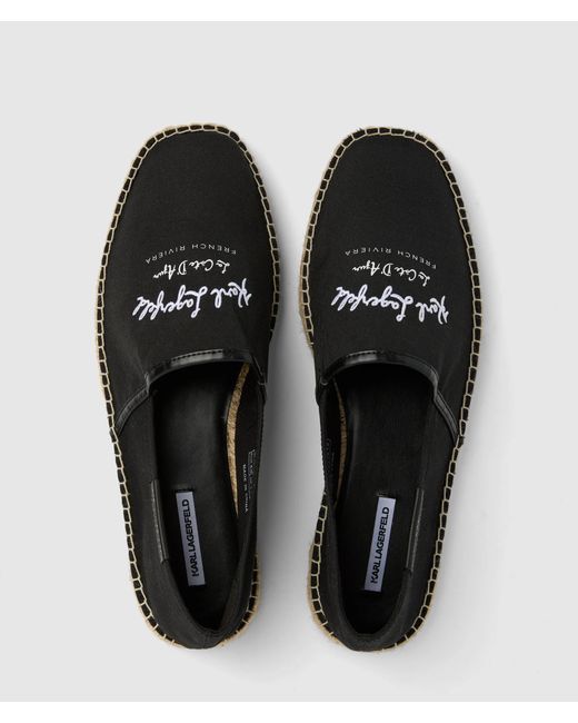 Karl Lagerfeld Black Kamino Riviera Espadrilles for men
