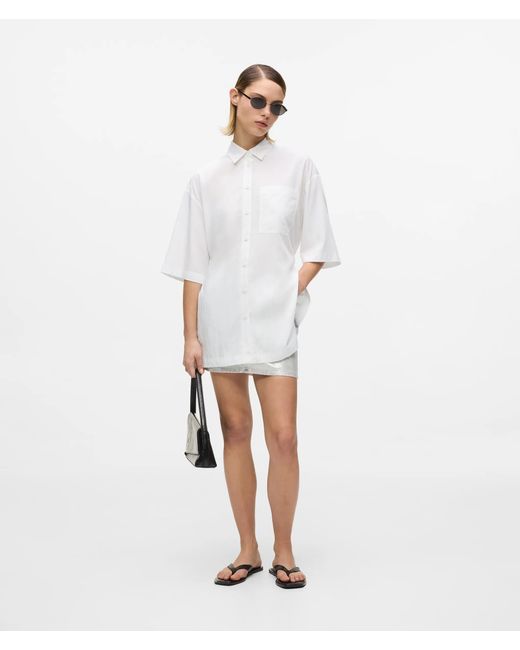 KL Jeans White Short-Sleeved Tie Waist Shirt
