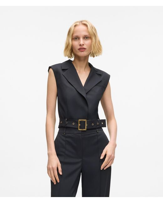 Karl Lagerfeld Blue Karl Dna Studded Gilet