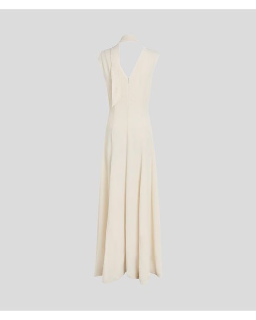 Karl Lagerfeld Natural Ruffle-Detail Dress