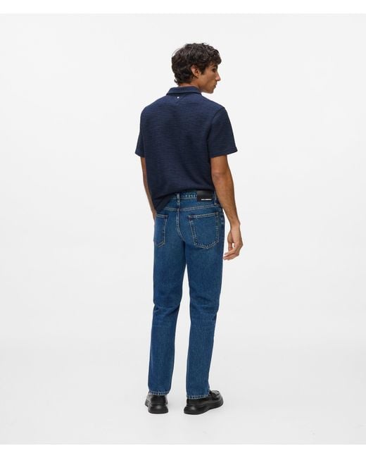 Karl Lagerfeld Blue Straight Jeans for men