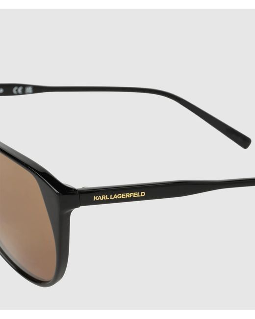 Karl Lagerfeld Natural Slim Aviator Sunglasses for men