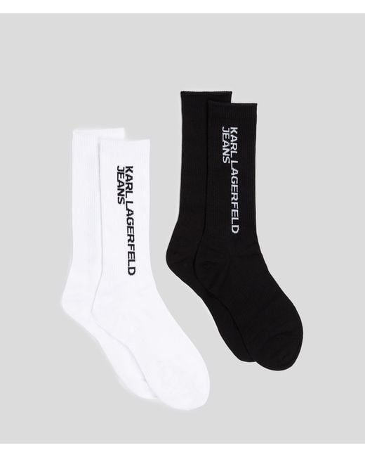 KL Jeans Black Logo Socks – 2-Pack