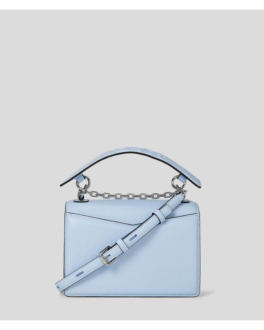 Karl Lagerfeld Blue K/seven Grain Leather Shoulder Bag