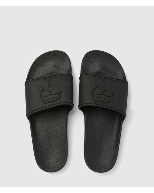 Karl Lagerfeld Black Ikon Nft Kondo Slides for men