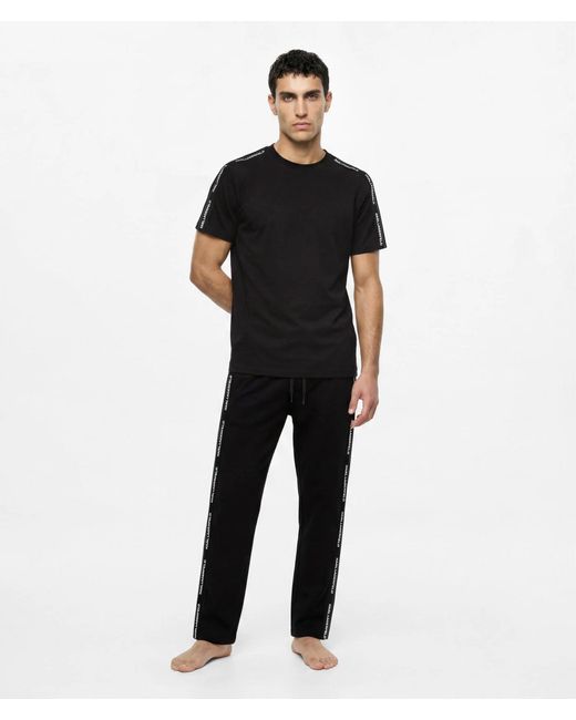 Karl Lagerfeld Black Logo Loungewear Pants for men
