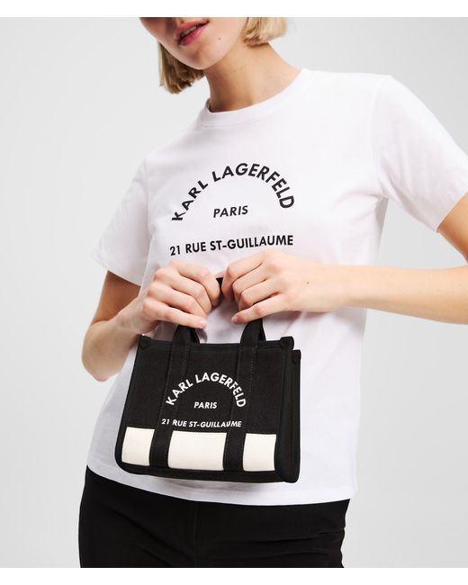 Karl Lagerfeld Black Rue St-Guillaume Mini Tote Bag