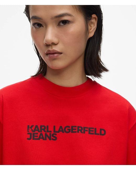 KL Jeans Red Logo T-Shirt