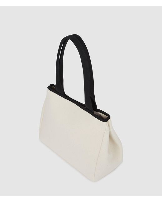 Karl Lagerfeld White Rue St-Guillaume Transformable Tote Bag