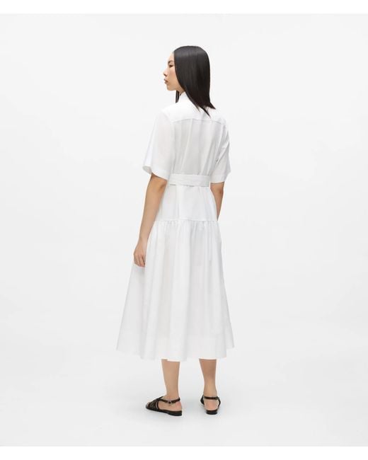 Karl Lagerfeld White Midi Shirt Dress