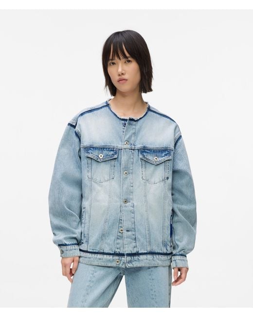 KL Jeans Blue Collarless Denim Jacket