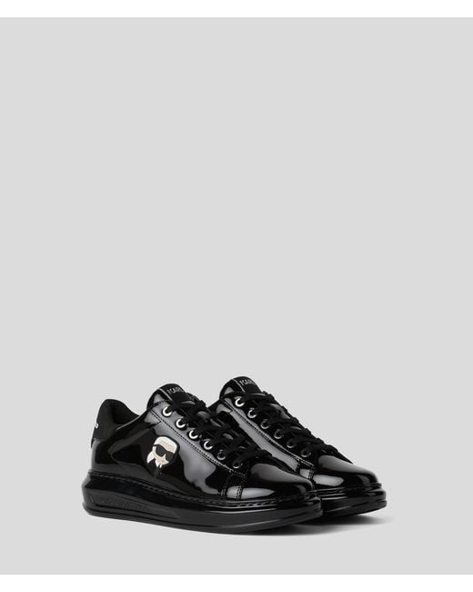 Karl Lagerfeld Black Ikon Nft Kapri Shiny Sneakers