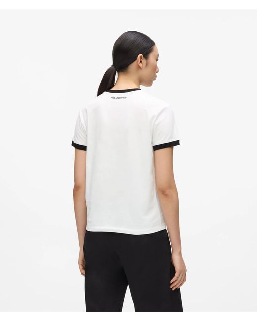 Karl Lagerfeld White Côte D'Azur T-Shirt