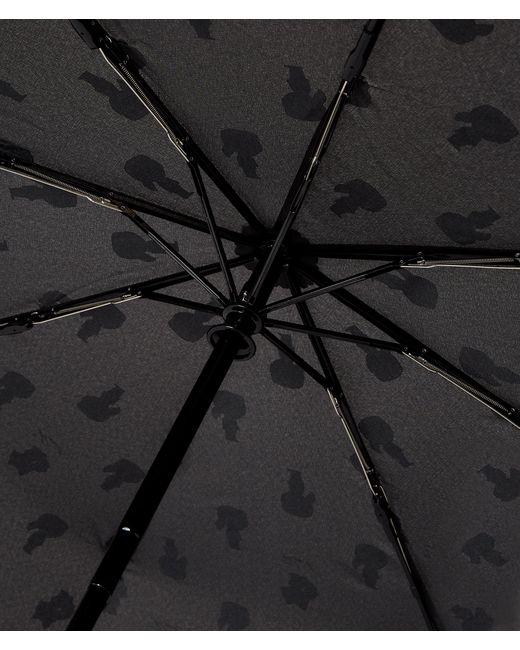 Karl Lagerfeld Black K/ikonik All-over Print Umbrella
