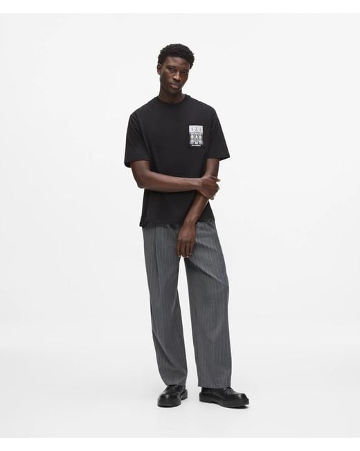 Karl Lagerfeld Black Exclusive Maison De Karl Pocket T-Shirt for men