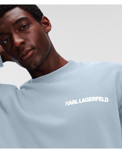 Sweat-shirt À Contour K/ikonik Karl Karl Lagerfeld pour homme en coloris Blue
